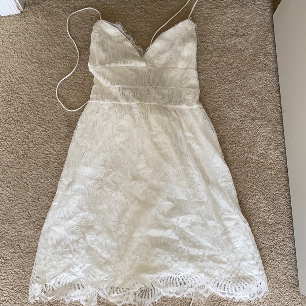 Short white wedding dress